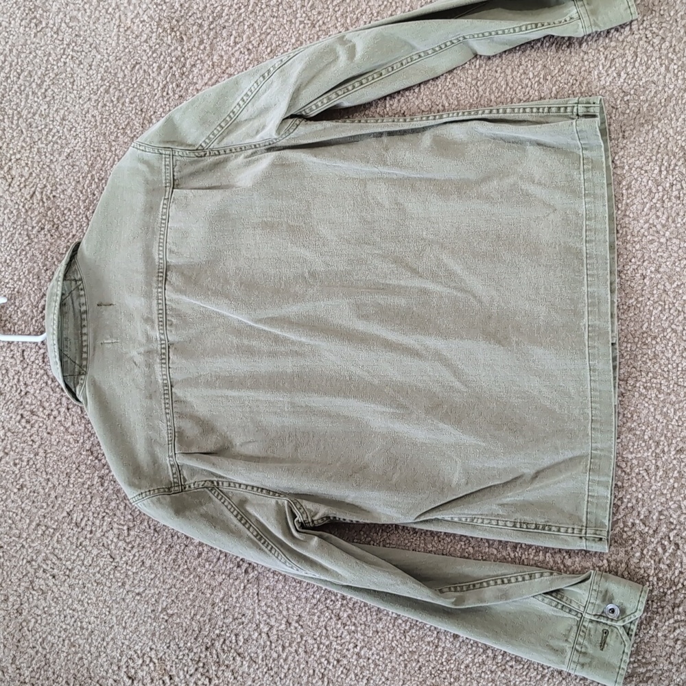 Taylor Stitch Olive Green Lightweight Shirt Jacket - Picture 9 of 10